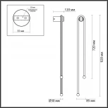 Настенный светильник Odeon Light Memfi 6633/18WL металл/черный/акрил IP20 LED 18W 3000K 220V