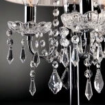 Интерьерная настольная лампа Eurosvet 2045 2045/3T хром/белый (220V, подвески, выключатель, подсвечник, свеча)