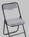Складной стул Джонни велюр серый каркас черный матовый Stool Group (арт.УТ000038735)