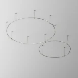 Шинопровод модульный подвесной/накладной магнитный 24V круглый из полукругов 1800мм Maytoni Busbar trunkings Flarity TRX154-2SR-D1800-PT