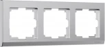 Рамка на 3 поста (серебряный матовый) Werkel W0031865 (a063455)
