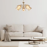 Подвесная люстра Escada Freesia 658/5PL Gold (220V, подвески, на цепи)