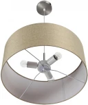 Настольная лампа Lumion Nikki 8251/1T никель/серый, металл/текстиль Е27 60W 220V (выключатель, круглые)