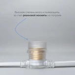 Белт-Лайт 10м, Провод Белый Каучук, Шаг 100 см, 10 Прозрачных Патронов, IP65 Laitcom BL10m/10L-8-P