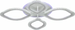 Люстра потолочная светодиодная Bubble 10251/4 LED*70+5W White (регулировка яркости, 220V, пульт управления, цветы)