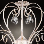 Подвесная люстра Eurosvet 3305 3305/8 белый с золотом / прозрачный хрусталь