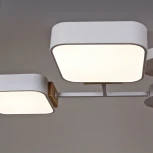 Потолочная люстра на штанге светодиодная Reluce 03363-0.3-08 WH+WOOD