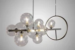 Подвесной светильник AM Group AM383 SP10 (220V, на тросе, шар, молекулы)