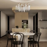 Подвесная люстра хрустальная Arte Milano Milano-1 23110.760.10.E14.A IB (220V, на тросе)