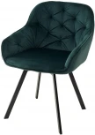 Стул GALE BLUVEL-78 GREEN, велюр/ черный каркас, поворот.360 град., M-City 629M04843