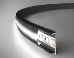 Алюминиевый профиль накладной гибкий для светодиодной ленты до 15мм Ambrella Illumination GP1600BK/BK