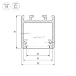 Профиль PDS-ZM-2000 ANOD (Алюминий) 021648 Arlight