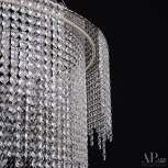 Подвесная люстра светодиодная APL LED Sicilia SH02.73.D.Ni.4000 (220V, хрусталь, на тросе)
