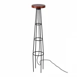 Уличный встраиваемый в грунт светильник со столиком Odeon Light Liana 7108/15GLA окраш. под дерево/металл LED 12W 220V (IP65)