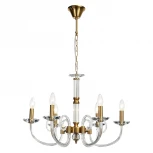 Подвесная люстра Stilfort Glass 1050/03/06P (220V, хрусталь, на цепи, свеча)