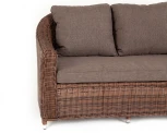 Диван из искусственного ротанга двухместный, цвет коричневый 4SIS Кон Панна YH-C2808W brown