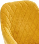 Стул с подлокотниками Слим, каркас Белый, велюр Горчица Leset