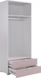 Зефир Шкаф двухдверный 108.01 Mebelson (ЛДСП,ПВХ,МДФ,Металл/Светлое дерево,Розовый) арт.UL.108-M.103.01.3095