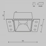 Встраиваемый светильник под гипсокартон Share GU10 1x20Вт Maytoni Technical DL051-01-GU10-SQ-W (220V)