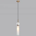 Подвесной светильник Odeon Light Lolla 4359/1 под латунь/металл/стекло/белый мрамор 1*E14 40W 220V (на проводе, круглые)