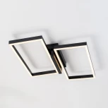 Потолочная люстра светодиодная Escada Scales 10209/2LED Black 60Вт металл/акрил, черный/белый матовый