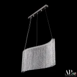 Подвесная люстра светодиодная APL LED Sicilia SH07.80.A.Ni.4000 (220V, хрусталь, на тросе)