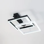 Потолочная люстра светодиодная с таймером Escada Stellar 10215/2LED 90Вт, металл/акрил, черный/белый (220V, пульт управления)