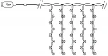 Светодиодная гирлянда Feron 41639 CL591 занавес типа Роса 3*3м + 3м 5000К USB