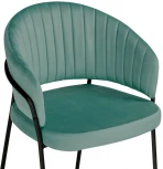 Стул Woodville на металлокаркасе Лео зеленый / черный 528457