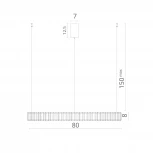 Подвесной светильник Divinare Renata 1135/02 SP-48 (LED, 220V, хрусталь, на тросе, кольцо)