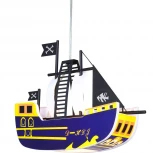 Подвесной светильник Globo Kita 15723 (для детской, 220V, на проводе, корабль)