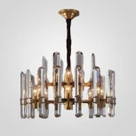 Подвесная люстра Rh Bonnington Chandelier Natural Brass D660 ImperiumLoft 40,2056 (186179-22) (220V, хрусталь, на цепи)