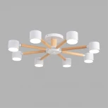 Потолочная люстра на штанге Lumion Vudi 8306/8C белый, дерево/металл GX53 LED 8*7W 220V