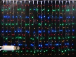 Гирлянда светодиодная Занавес разноцветная 220B, 1000 LED, провод белый, IP65 RL-C2*6-CW/M Rich LED