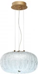 Подвесной светильник Sonex Angelo 7720/24L металл/стекло/прозрачный/золотой LED 24Вт 3000-6500K D300 IP20 пульт ДУ (220V, на тросе, шар)