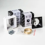 Встраиваемый светильник под гипсокартон и под LED модуль/ламп МR16 Lightstar Domino G214507GMOD (220V)