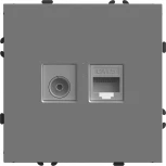 ТВ-розетка и Ethernet RJ-45 (серый) Stekker Эмили 49950