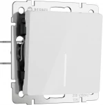 Выключатель одноклавишный с подсветкой (белый акрил) Werkel W1110141 (a063999)