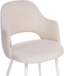 Стул Woodville на металлокаркасе Гутрид прошивка ромбы сзади белый / бежевый 504180