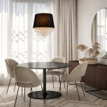 Подвесной светильник Escada CHARM 652/5S Black (220V, хрусталь, подвески, на проводе)