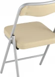 Складной стул Stool Group Джонни экокожа кремовый каркас металлик УТ000035366