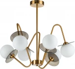 Люстра потолочная на штанге Jazz V000165 (11020/6R Brass) (220V, шар)