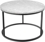 Набор кофейных столиков Bradex Home Tango светло-серый мрамор с черными ножками, 2шт (RF 0610)