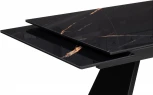Стеклянный стол Хорсборо (Хорсборо 140(200)х80х79 обсидиан / черный) Woodville арт.588007