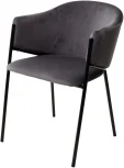 Стул DILL BLUVEL-14 серый, велюр / черный каркас, М-City