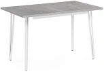 Стол раскладной Notta Денвер Лофт 120 25 мм бетон / белый матовый 506945