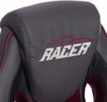 Кресло RACER GT new кож/зам/ткань, металлик/бордо, 36/13 Tetchair 13248