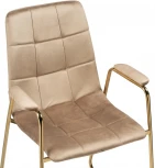 Стул Woodville на металлокаркасе Lana beige / gold 15545