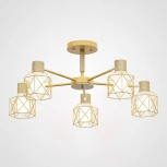 Потолочная люстра на штанге Corf B3 Yellow 5 Lamps ImperiumLoft Corf-B01 (189495-26) (220V)