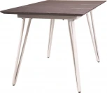 Стол R-Home Диего раздвиж. 120-160*80 мрамор графит_БЕЛЫЙ